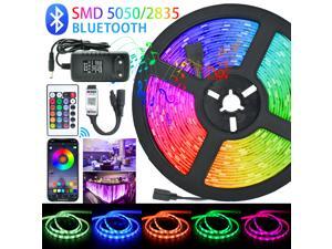 LED Strips Lights Bluetooth Luces Led RGB 5050 SMD 2835 Flexible Waterproof Tape Diode 15M DC 12V Remote Control+Adapter