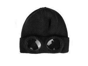 Unisex Winter Knitted Woolly Chunky Beanie Hat Goggle Cap Beanie Ski Hat Warm