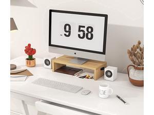 Wood Monitor Riser Stand 15.4 Inche Small Monitor Riser with Cable Clip Ergonomic Desktop Computer Stand Desk Risers for Monitor Desk Printer TV Riser Wood Monitor Riser Stand 15.4 Inche Small Monitor Riser with Cable Clip Ergonomic Desktop Computer Stand Desk Risers for Monitor Desk Printer TV Riser