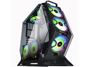 KEDIERS Computer Case ATX Mid-Tower PC Gaming Case Open Tower Case - USB3.0 - Remote Control - 2 Tempered Glass - Cooling System - Airflow - Cable Management C-570 KEDIERS Computer Case ATX Mid-Tower PC Gaming Case Open Tower Case - USB3.0 - Remote Control - 2 Tempered Glass - Cooling System - Airflow - Cable Management C-570