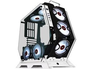 KEDIERS PC Case ATX Tower Tempered Glass Gaming Computer Case white itx cases  with 7 RGB Fans,C570