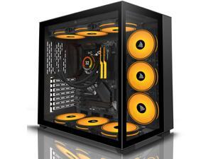 PC CASE ATX Mid Tower Case Tempered Glass Gaming Computer Case Without ARGB Fan Black