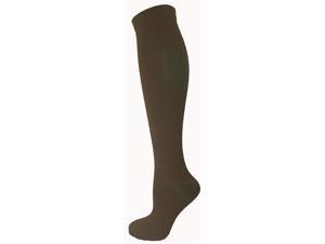 Brown Small/Medium Ladies Compression Socks, One Pair Moderate/Medium Compression 15-20 mmHg. Therapeutic, Occupational, Travel & Flight Knee-High Socks. Women's Shoe Sizes 5-10, Men's Sizes 5-9