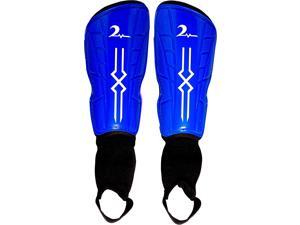 Kids Soccer Shin Guards with Adjustable Straps Ages 4-7. Blue