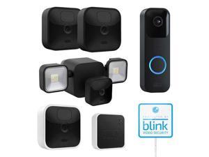 Blink Whole Home Security System Bundle 3 Outdoor Camera 1 Floodlight Mount 1 Indoor Add-on Camera 1 Video Doorbell