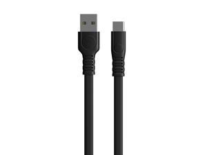 1m KV-CH044 2.1A Micro to USB Silicone Charging Data Cable Length Color : Black 