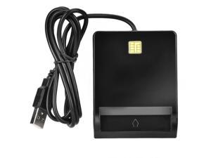 SIM/ATM/IC/ID Bank Card Smart Card Reader USB Adapter Black  ID Card Reader
