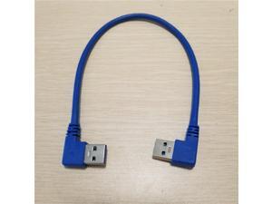 USB3.0 Data Cable 90 Degree Left Angle to Right angled USB 3.0 A male cable 30cm USB3.0 Data Cable 90 Degree Left Angle to Right angled USB 3.0 A male cable 30cm