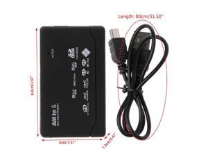 Lector de tarjetas de memoria todo en uno, dispositivo para USB externo Mini SDHC M2 MMC XD CF Lector de tarjetas de memoria todo en uno, dispositivo para USB externo Mini SDHC M2 MMC XD CF