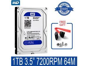 WD BLUE 1TB Internal Hard Drive Disk 3.5" 7200RPM 64M Cache SATA III 6Gb/s 1000GB HDD HD Harddisk for Desktop Computer