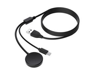 Smart Watch 2 in 1 Magnetic Wireless Charger USB 1M Charging Cable, Suitable for Samsung Galaxy Watch Active