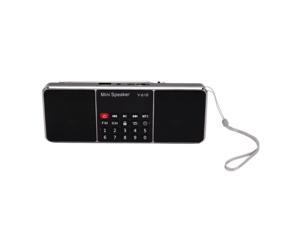 Y-618 Mini Fm Radio Digital Portable Dual 3W Stereo Speaker Mp3 Audio Player High Fidelity Sound Quality W/ 2 Inch Display Scree