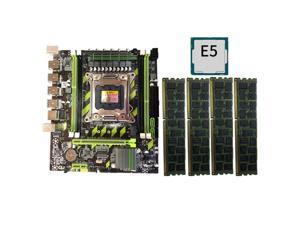 X79 Motherboard Set LGA2011 E5-2650 V2 CPU 4X DDR3 4G RAM PCI-E X16 SATA3.0 Motherboard Support Non-ECC/REG ECC/ECC RAM