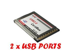 PCMCIA to USB2.0  CardBus 2 Port  480M Card Adapter for Laptop PC Notebook