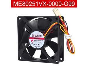 For SUNON ME80251VX-0000-G99 80*80*25mm 12V 1.9W  3pin Processor Cooler  Fan