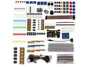 Electronics Components Basic Starter Kit for Arduino- UNO Mega256 Raspberry Pi with LED Buzzer Capacitor Resistor