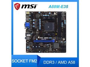 FM2 Motherboard MSI A58M-E35 Motherboard Socket FM2 DDR3  AMD A58 USB2.0 PCI-E 3.0 SATA 2  Micro ATX  For A6-7400K A4-6300 cpus