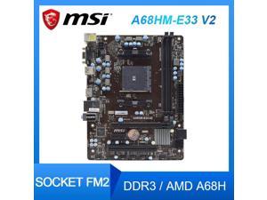 Socket FM2+ Motherboard  MSI A68HM-E33 V2 Motherboard FM2+ DDR3 AMD A68H USB3.0 PCI-E 3.0 Micro ATX For For A8-7650K A10-7850K