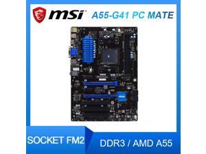 MSI A55-G41 PC Mate Socket FM2+ Motherboard DDR3 32GB for A55 A6-7400K A10-7800 cpus PCI-E 3.0 AMD A55 PCI-E 3.0 ATX Placa-mãe