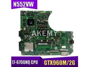 Akemy ! N552VW Motherboard I7-6700HQ CPU GTX960M/2G For Asus N552VW N552VX Laptop Motherboard 90NB0AN0-R00020 100% Tested OK