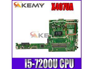Akemy X407UA Notebook motherboard with I5-7200U CPU For asus X407 X407U X407UA X407UAR Laptop motherboard Tested full 100%