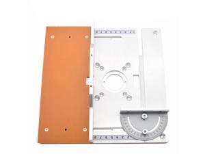 Aluminium Router Table Insert Plate Electric Wood Milling Flip Board with Miter Gauge Guide Saw Woodworking Workbench