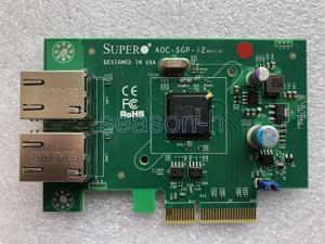 SUPER AOC-SGP-i2 intel I350-T2 chip PCI-E dual port network card without bracket profile