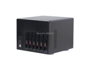 2020 home storage hot-swap chassis NAS-6 IPFS 6 bay NAS server case 6GB sata backplane support mini-itx motherboard black