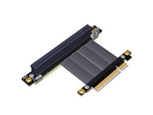 R83SL-PW PCIE X8 to PCIE X16 Riser Cable 64G/Bps 90 degree Upright Right Angle Extension Cable for BTC Miner Mining