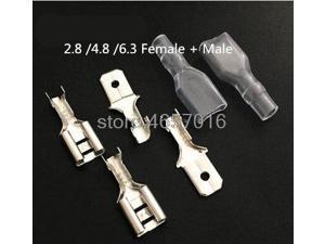 200pcs 2.8mm Crimp Terminal Female Spade Connector Case Male Spade Connector 