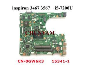 15341-1 I5-7200U Radeon R5 M330 2GB FOR Inspiron 14 3467 / 15 3567 Laptop Notebook Motherboard CN-0GW6K3 GW6K3 Mainboard