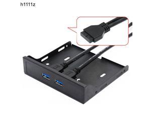 20Pin 2 Port USB 3.0 Hub USB3.0 Front Panel Cable Adapter Metal Bracket for PC Desktop 3.5 Inch Floppy Disk Drive Bay