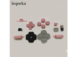 5sets /lot for Nintendo 3DS N3DS Barrel Hinge Axle With All Buttons And Silicone LR trigger PINK Color
