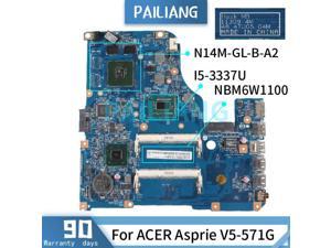 Laptop motherboard For ACER Asprie V5-571G I5-3337U Mainboard 11309-4M NBM6W1100 SR0XF N14M-GL-B-A2 DDR3 tesed