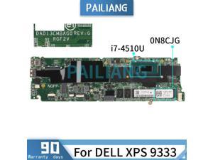 Laptop motherboard For DELL XPS 9333 i7-4510U Mainboard CN-0N8CJG DAD13CMBAG0 SR1EB DDR3 tesed