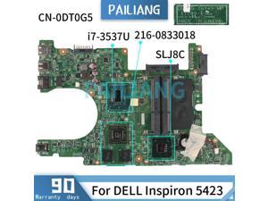 Laptop motherboard For DELL Inspiron 5423 i7-3537U  Mainboard CN-0DT0G5 11289-1 SR0XG 216-0833018 DDR3 tesed