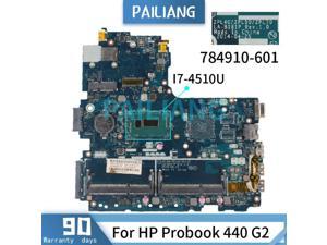 Laptop motherboard For HP Probook 440 G2 I7-4510U Mainboard SR1EB LA-B181P 784910-601 DDR3 tesed