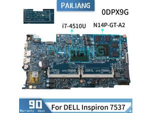 Laptop motherboard For DELL Inspiron 7537 i7-4510U Mainboard 0DPX9G 12311-2 SR1EB N14P-GT-A2 DDR3 tesed