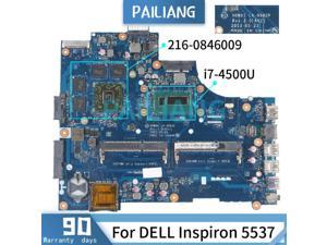 Laptop motherboard For DELL Inspiron 5537 i7-4500U Mainboard LA-9982P SR16Z 216-0846009 DDR3 tesed