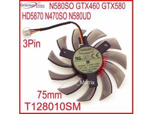 T128010SM 12V 0.20A 3Pin For Gigabyte N580SO GTX460 GTX580 HD5870 N470SO N580UD Graphics Card Cooling Fan
