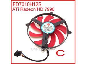 NTK FD7010H12S 90mm DC BRUSHLESS FAN 12V 0.35A Graphics Card Cooling Fan ATi Radeon HD 7990