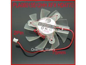 PLA08015S12HH 12V 0.35A 75mm 47*47*47mm For XFX HD4770 Graphics Card Cooler Cooling Fan 2Pin 2Wire