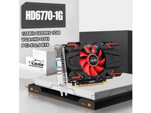HD6770 Graphics Card PCIE PCI-E X16 2.0 1GB GDDR5 128 Bit VGA DVI-I HDMI-Compatible Video Cards for AMD Radeon HD 6770 1G HD6750