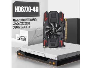 HD6770 Graphics Card PCI-E 2.0 X16 4GB GDDR5 128 Bit VGA DVI-I HDMI-Compatible Video Card for AMD Radeon HD 6770 4G 128Bit