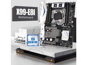 JINGSAH X99 E8I Motherboard Set With 2678V3 XEON E5 LGA2011-3 All Series DDR4 ECC REG NON-ECC Memory NVME USB3.0 Turbo Boost