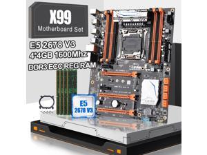 JINGSHA X99 LGA 2011-3 Motherboard With XEON E5 2678V3 And 4*4GB DDR3 1600MHZ ECC REG RAM Support Mining ChiaCoins 2*pcie16X 3.0