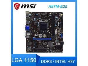 LGA 1150 Motherboard MSI H87M-E35 Motherboard 1150 DDR3 Intel H87 PCI-E 3.0 SATA III USB3.0 Micro ATX Core i3 -4160T i7-4771 cpu
