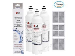 Replacement for LG LT800P, ADQ73613402, Kenmore 9490, and LT120F Air Filter, ADQ73214404, Refrigerator Water Filter, 3PACK