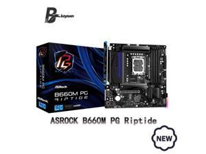 ASROCK B660M PG Riptide Intel B660 128G DDR4 PCIe 4.0 x16,  Support 12  Intel Desktop CPU Motherboard Socket LGA 1700