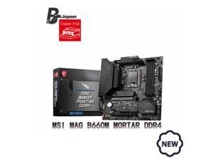 MSI MAG B660M MORTAR DDR4 Intel B660 4800(OC) 128G Support 12 Intel Desktop CPU Motherboard Socket LGA 1700
